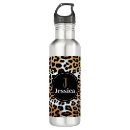 Niedliche Leopard Animal Print Personalisiert Edelstahlflasche