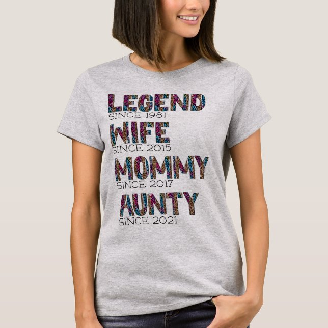 Niedliche Leopard Muster Geschenk Mutter Mama Lege T-Shirt (Vorderseite)
