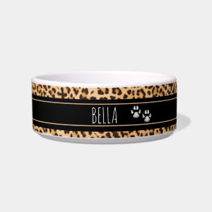 Niedliche Leopard Paw druckt Personalisierte Begle Napf