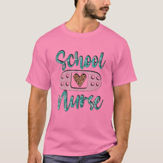 Niedliche Leoparden Herzdesign für das Krankenlebe T-Shirt