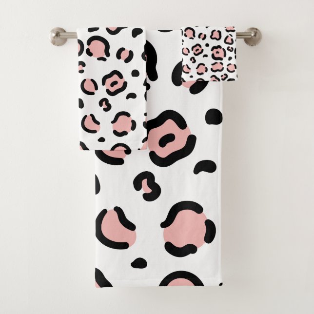 Niedliche Leopardrucke Badhandtuch Set (Insitu)