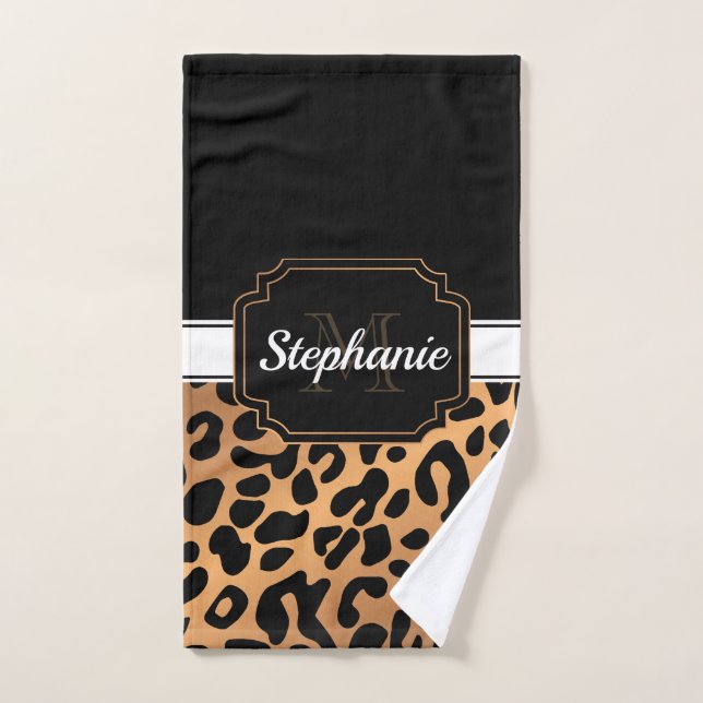 Niedliche Leopardrucke Badhandtuch Set (Handtuch)