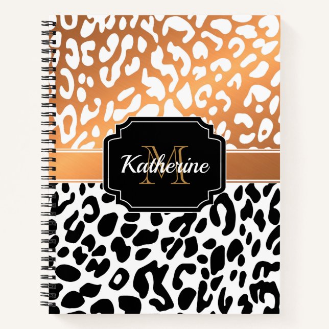 Niedliche Leopardrucke Notizbuch (Vorderseite)