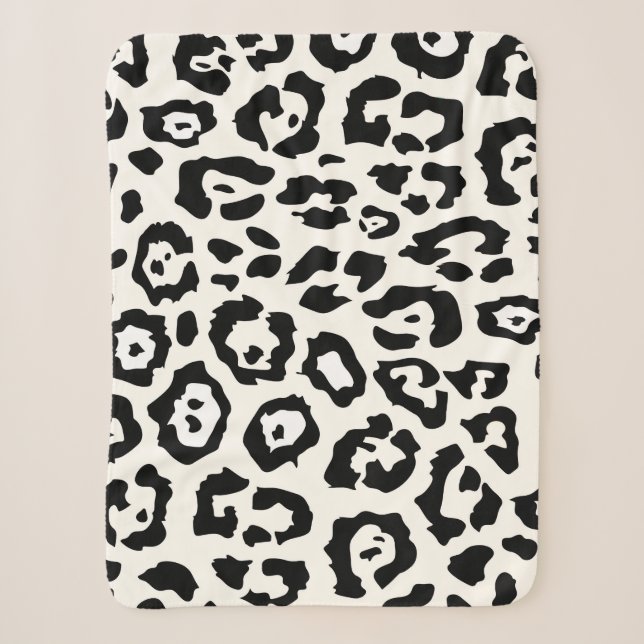 Niedliche Leopardrucke Sherpadecke (Vorderseite)