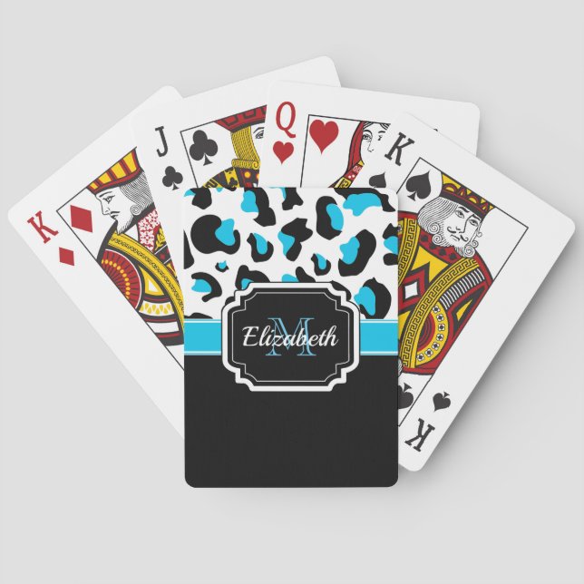 Niedliche Leopardrucke Spielkarten (Rückseite)