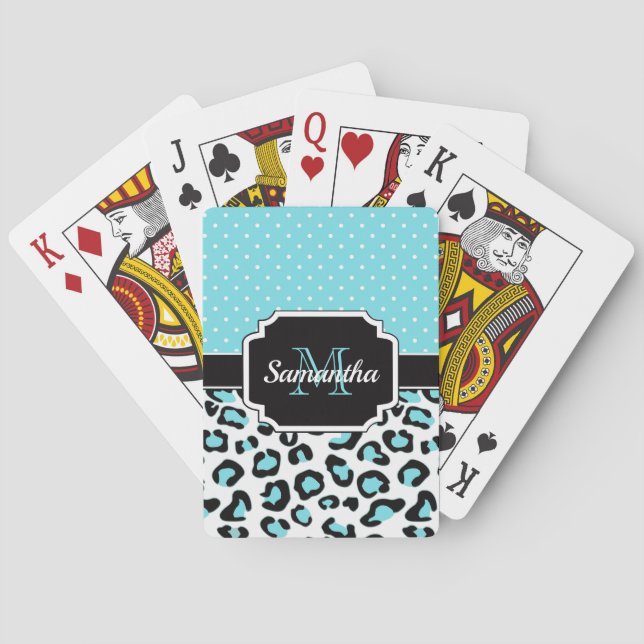 Niedliche Leopardrucke Spielkarten (Rückseite)