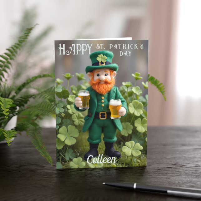 Niedliche Leprechaun Beer St Patrick's Day Card Karte (Have a beer or two on St Patrick's Day! It's the law!)