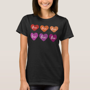 Niedliche Lesben-Flaggen LGBTQ-Preis und Liebe für T-Shirt