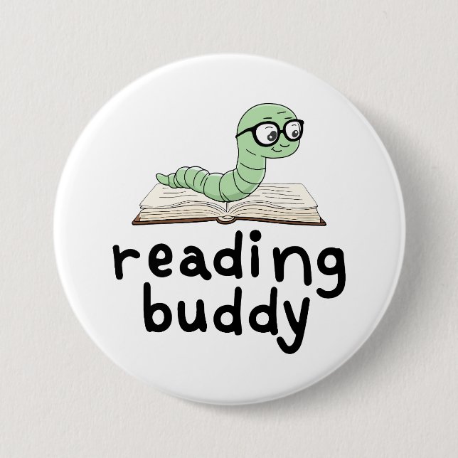 Niedliche Lesemaschine mit Buch lesen Button (Vorderseite)