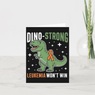 Niedliche Leukämie Dino Starke T-Rex Kinder Dinosa Karte