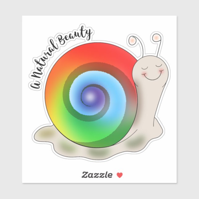 Niedliche LGBT-Pride-Schnecke Aufkleber (Blatt)