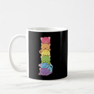 Niedliche LGBT Rainbow Gay Pride Flag Kawaii Cat P Kaffeetasse