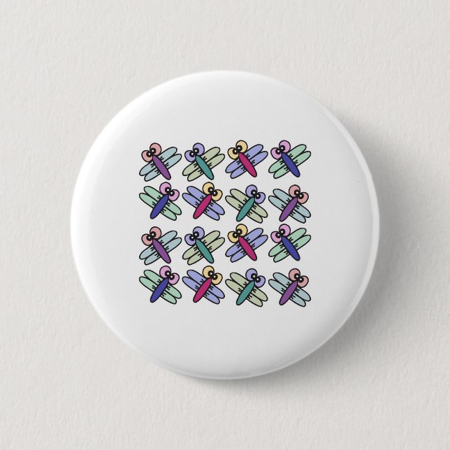 niedliche Libelle Button (Vorderseite)