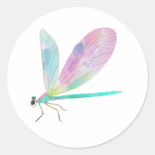 Niedliche Libelle Runder Aufkleber