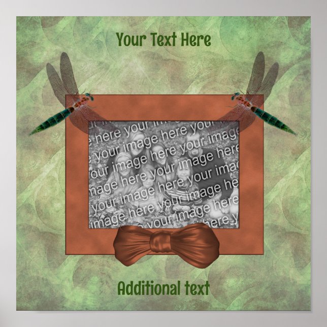 Niedliche Libellen bilden Ihr eigenes Foto Poster (Vorne)