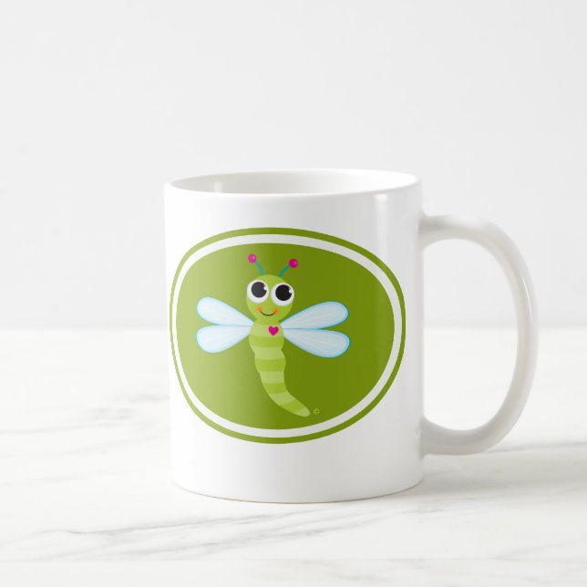 Niedliche Libellen-Tasse Kaffeetasse (Rechts)