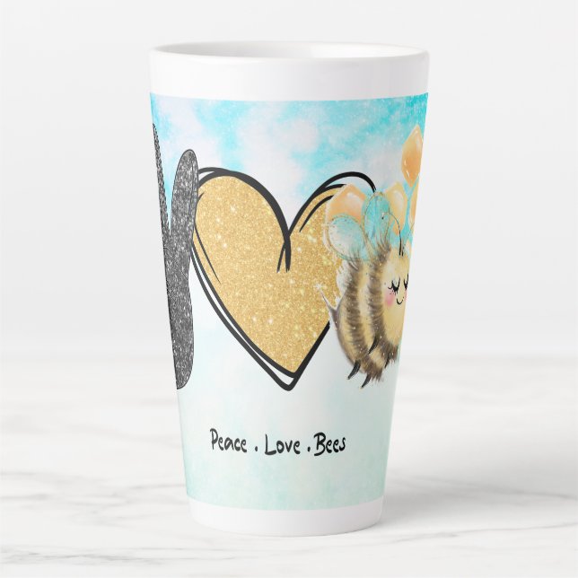 Niedliche Liebe Bienen Milchtasse (Vorderseite)