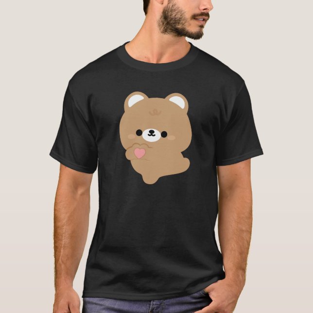 Niedliche Liebe Braunbär T-Shirt (Vorderseite)