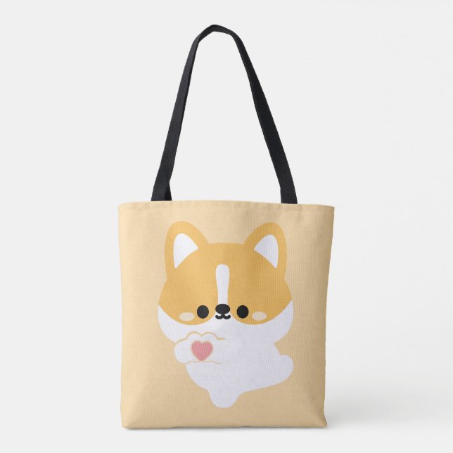 Niedliche Liebe Corgi Tasche (Rückseite)