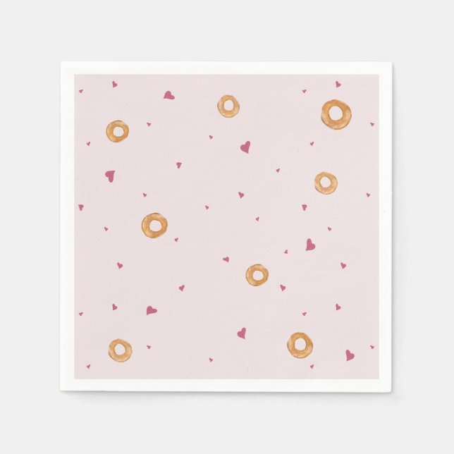 Niedliche LIEBE | Cotton Candy Pink | Serviette (Vorderseite)