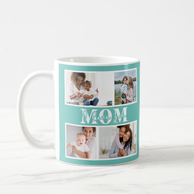 Niedliche LIEBE, DASS DU MAMA Foto Muttertag Kaffeetasse (Links)