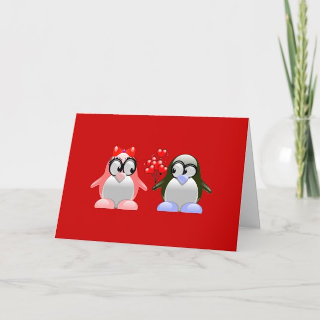niedliche Liebe der Valentines Feiertagskarte (Vorderseite)