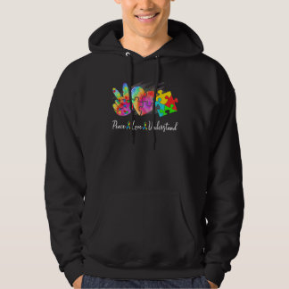 Niedliche Liebe des Friedens versteht Autismus Hoodie