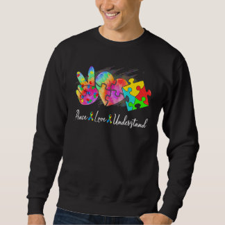 Niedliche Liebe des Friedens versteht Autismus Sweatshirt