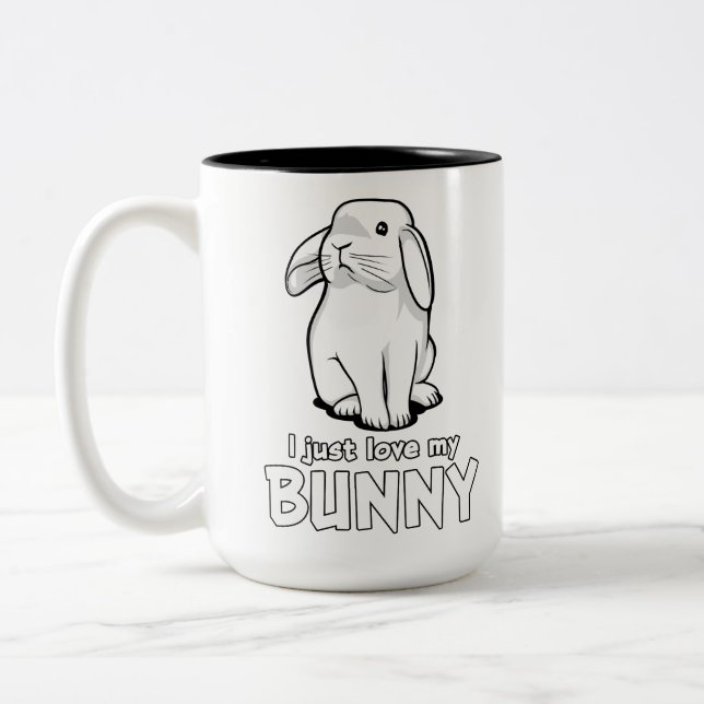 Niedliche Liebe des Kaninchen-I gerade mein Zweifarbige Tasse (Links)