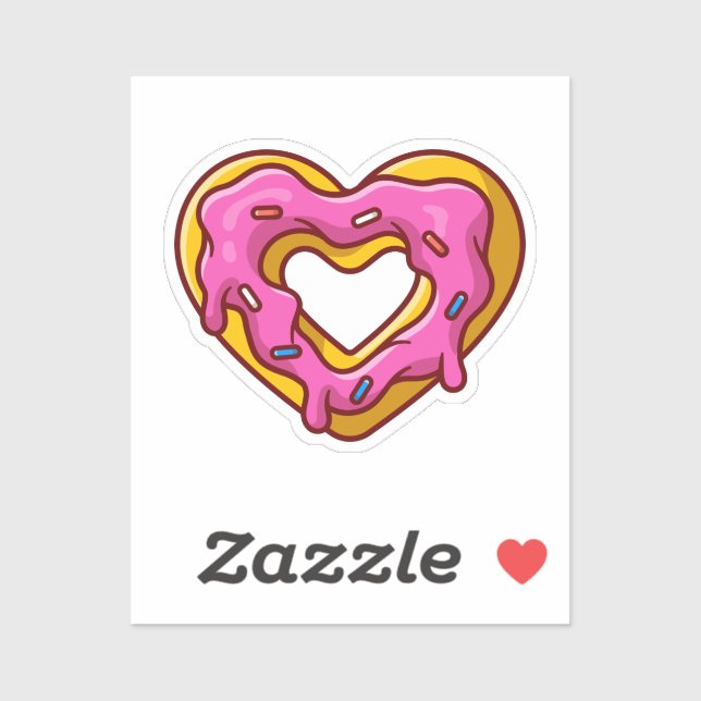 Niedliche Liebe Donut Sticker (Blatt)