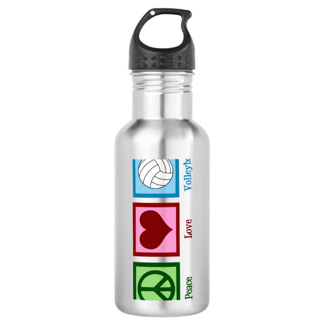 Niedliche Liebe Edelstahlflasche (Vorderseite)