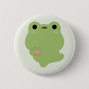 Niedliche Liebe Frosch Button