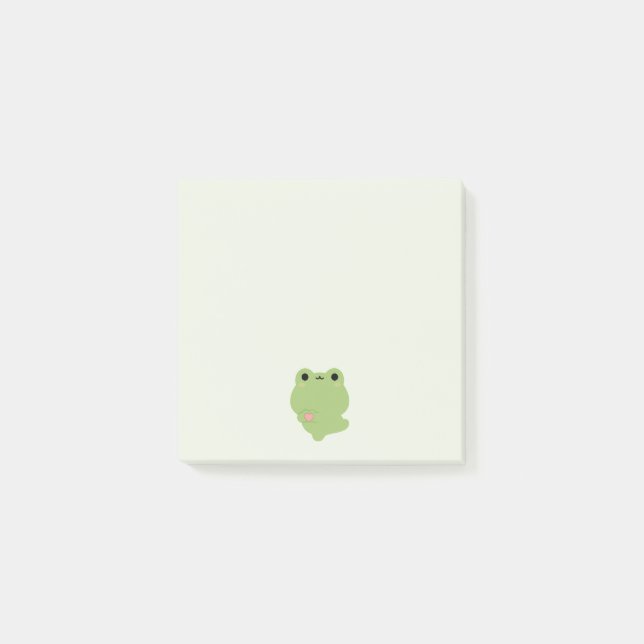 Niedliche Liebe Frosch Post-it Klebezettel (Vorderseite)