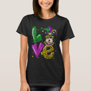 Niedliche Liebe Golden Doodle Doodle Maske Kariert T-Shirt