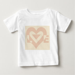 Niedliche Liebe Grafik, Creme Beige Baby T-shirt