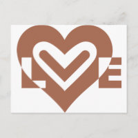 Niedliche Liebe Grafische Schokolade braun