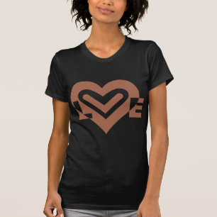 Niedliche Liebe Grafische Schokolade braun T-Shirt