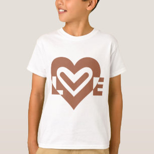 Niedliche Liebe Grafische Schokolade braun T-Shirt