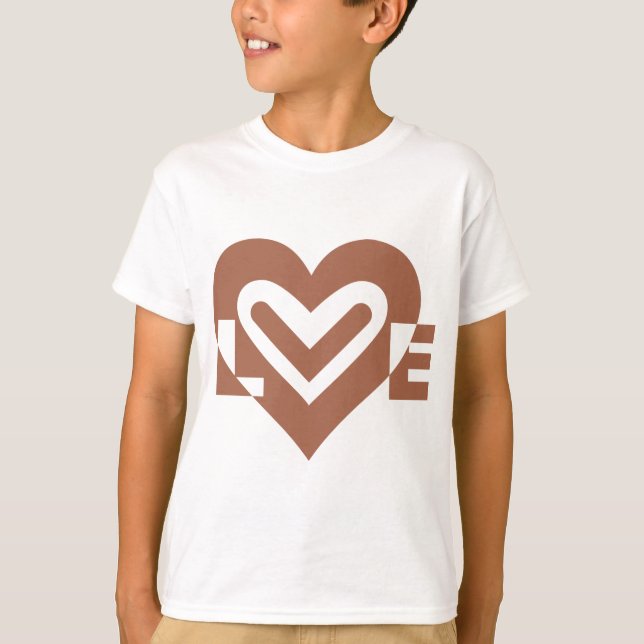 Niedliche Liebe Grafische Schokolade braun T-Shirt (Vorderseite)