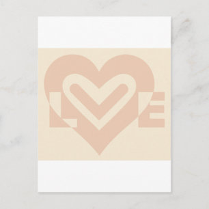Niedliche Liebe Graphic in Beige Postkarte