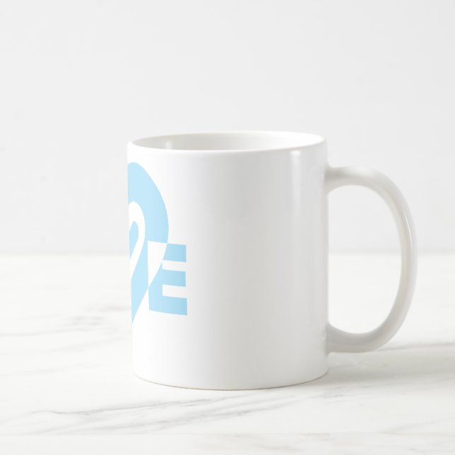 Niedliche Liebe Graphic in Blue Kaffeetasse (Rechts)