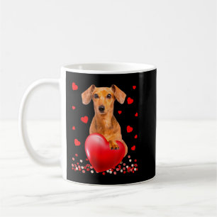 Niedliche Liebe Herz Dackel Dog Valentines Puppy L Kaffeetasse