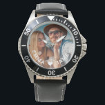 Niedliche Liebe Herz Foto Paare Personalisierte Na Armbanduhr<br><div class="desc">Niedliche Liebe Heart Foto Paare Personalisiert Names Watches bietet Ihr Lieblings-Foto mit einem Liebe Herz und personalisiert mit Ihren Namen in modernen weißen Skripten. Personalisieren Sie diese, indem Sie den Text in dem dafür vorgesehenen Textfeld bearbeiten und ein eigenes Bild hinzufügen. Perfekte Geschenke für Paare, Freunde, Ehemann und mehr zum...</div>