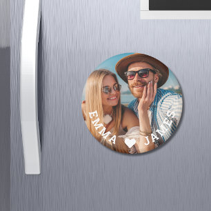 Niedliche Liebe Herz Foto Paare Personalisierte Na Magnet