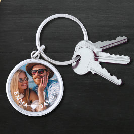 Niedliche Liebe Herz Foto Paare Personalisierte Na Schlüsselanhänger