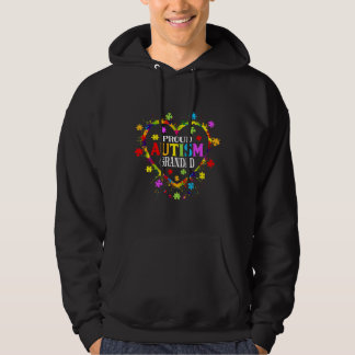 Niedliche Liebe Herz Proud Autism Grandad Autism A Hoodie