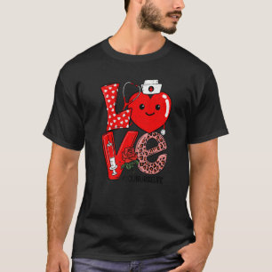 Niedliche Liebe Herz Stethoscope ICU Krankenversic T-Shirt