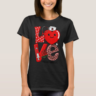 Niedliche Liebe Herz Stethoskop Phlebotomistisches T-Shirt