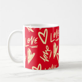 Niedliche Liebe Herz Valentinstag Kaffeetasse
