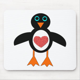 Niedliche Liebe Herzpinguin Mousepad
